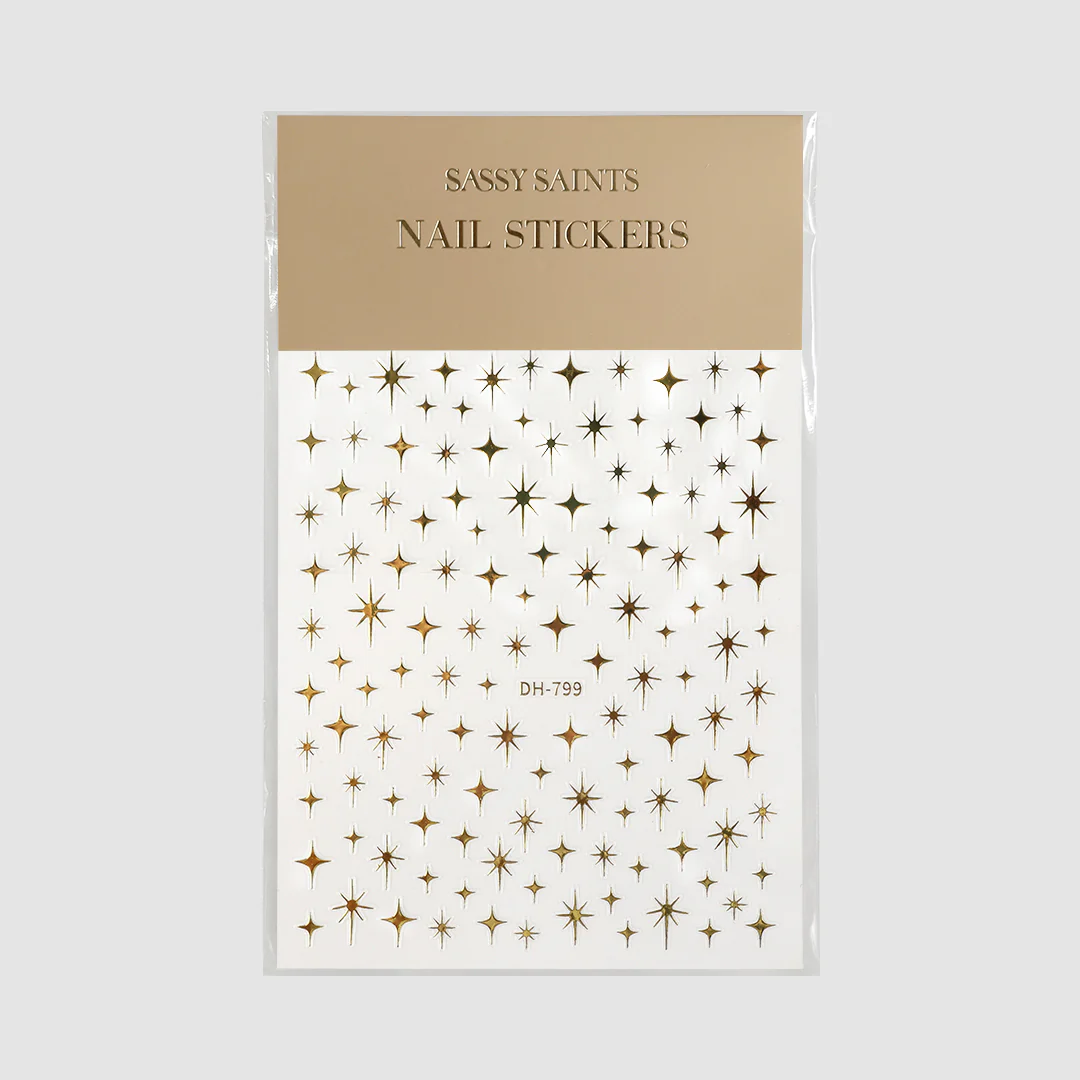 Gold Stars Nail Stickers