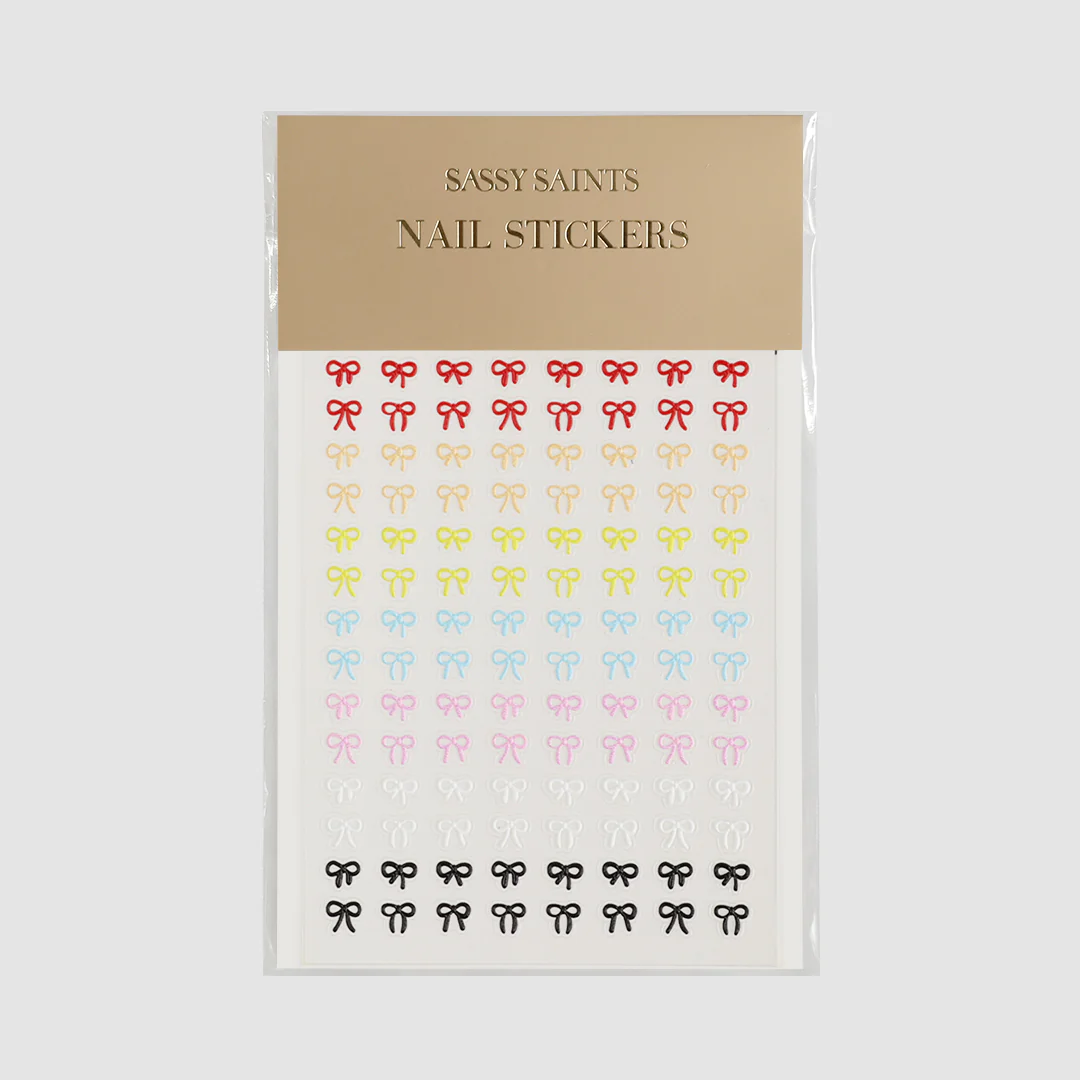 Multi Colour Bows Nail Stickers